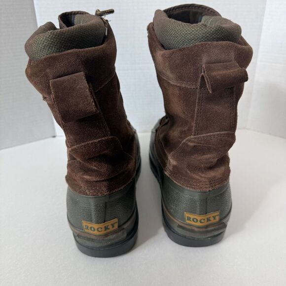 ROCKY Men’s Thinsulate Steel Shank Hunting Winter Snow Duck Boots Men's Size 10 - Picture 7 of 10
